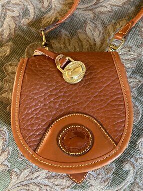 Authentic Rare Vintage Dooney & Bourke AWL Mini Saddle Crossbody Bag
